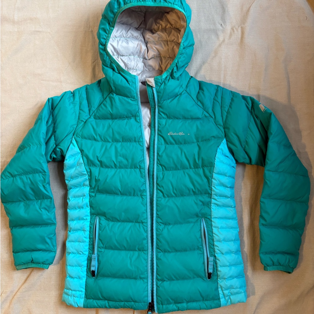 Eddie Bauer Light Blue Quilted Jacket - Size Kid’s Medium (10)